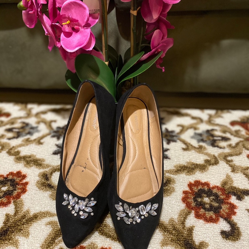 Suede Blinged flats